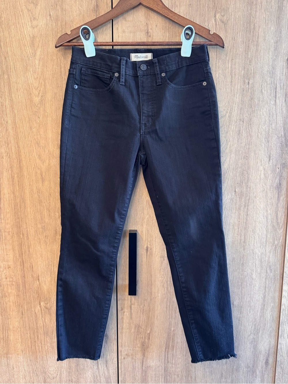 Madewell Women’s Black Cropped High-Rise Skinny Jeans 28